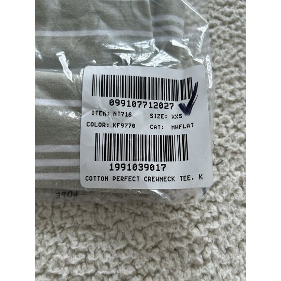 Madewell Women's Green/White Atkins Stripe The Perfect Vintage Tee Sz XXS - Picture 6 of 6